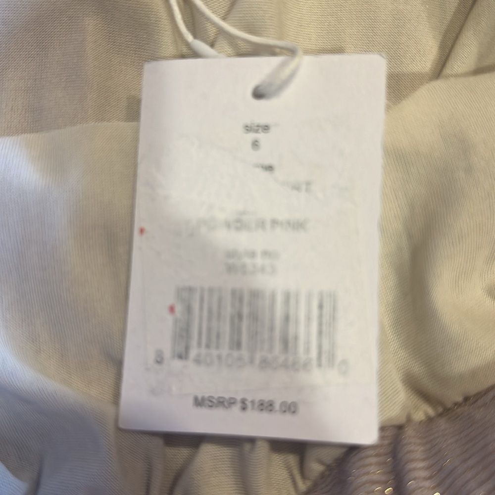NWT Walter Baker long shimmery elastic skirt beige gold with inside liner size 6 - Picture 8 of 11